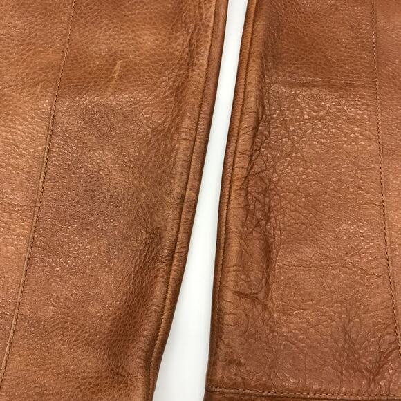 Franco Sarto Womens Daya Riding Boots Brown Leather Pointed Toe Zip 7 M New - Picture 5 of 11